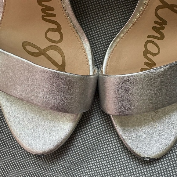 Sam Edelman Yaro Silver Block Heel Sandals - Picture 12 of 12